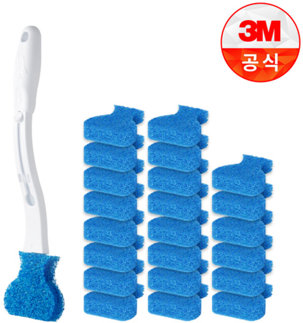 3M 스카치 브라이트 크린스틱 변기청소 핸들+리필 모음, 1개