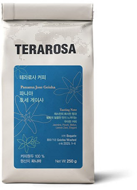 테라로사 파나마 호세 게이샤, 1개, 250g, 홀빈(분쇄안함)