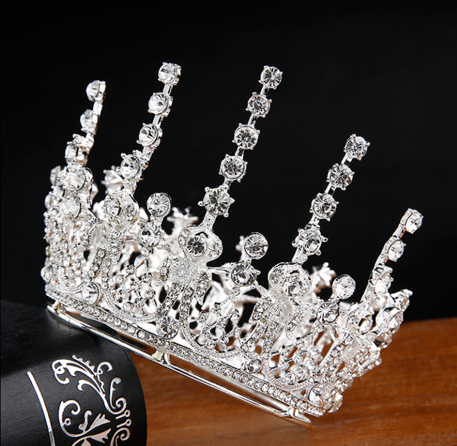 티아라 케이크 프리미엄 웨딩 스냅촬영소품 신부 왕관 메리멜팅 도매 실버 골드, 01 실버