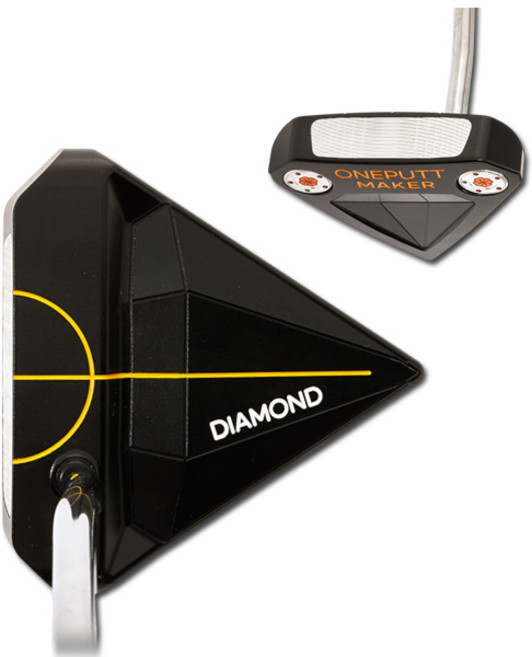 원퍼트메이커 다이아몬드 수제 커스텀 퍼터, 블랙, 4도