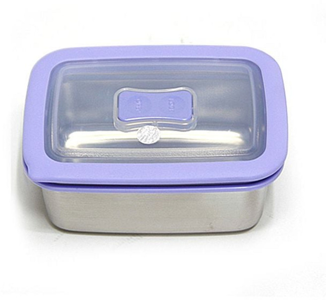 스텐락 플러스직사각4호 570ml 원터치버튼 스텐밀폐 찬합 주방용품 용기ver7+9PdL