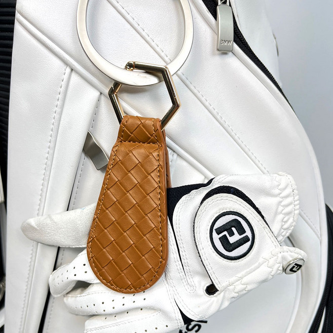 골프유단자 가죽 자석 골프 장갑 건조기, 1개, 브라운