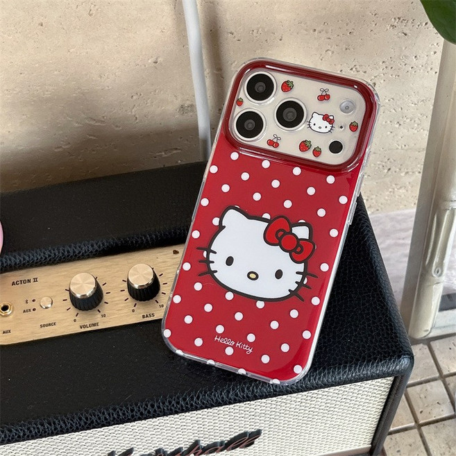 헬로키티 도트 무늬 아이폰 17 케이스
