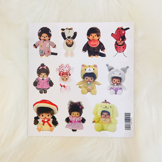 옐상 폰꾸미기 폰꾸 몬치치 스티커 6매입, 1개, 몬치치6매입