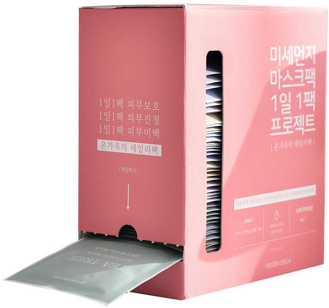 히든올가 1일1팩 프로젝트 마스크팩 4종 x 15p 세트, 60개입, 1개