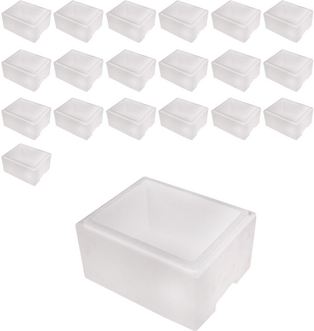 스티로폼박스 송이2k 20개 패드포함, 1세트