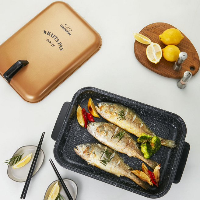 대원 만능 전기 후라이팬 왓따팬 돌판 고기구이 명절 전팬 그릴요리 국물요리 캠핑