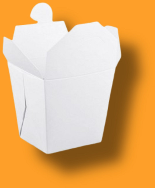 탄맨 딤섬 누들 종이도시락 화이트 200개 89x82xH82mm, 1세트, 200개입