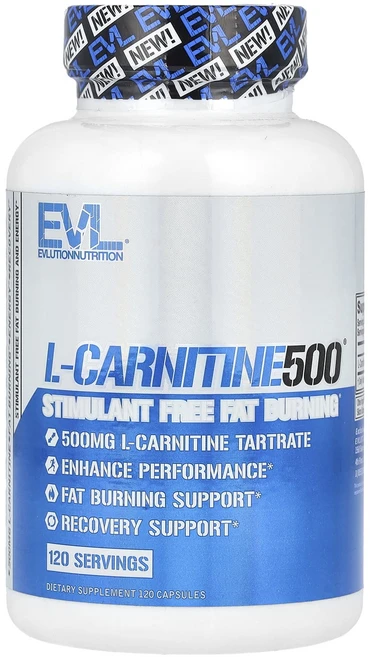 EVLution Nutrition L-Carnitine500® 500mg 캡슐 120정, EVLutionNutritionL-Carnitine50, 1개 - 쿠팡