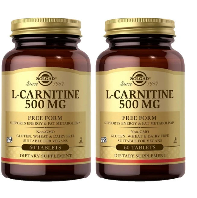 솔가 L-카르니틴 500mg 60정 2통 - 쿠팡