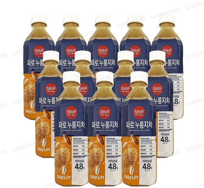 햇반파로누룽지차, 12개, 500ml