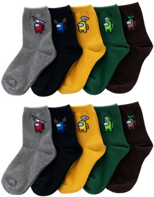 어몽어스 아동 양말 장목 10족세트