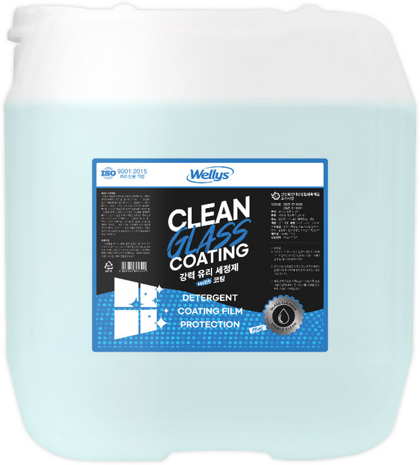 웰리스 글라스 클린 앤 코팅 유리세정제, 1개, 20L