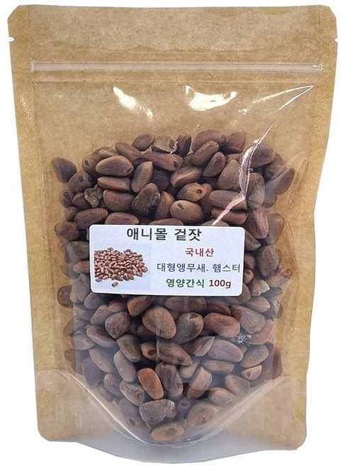 애니몰파크 애니몰 겉잣100g 앵무새간식 먹이 새사료 국산 피잣 대형앵무간식 먹이, 100g, 1개