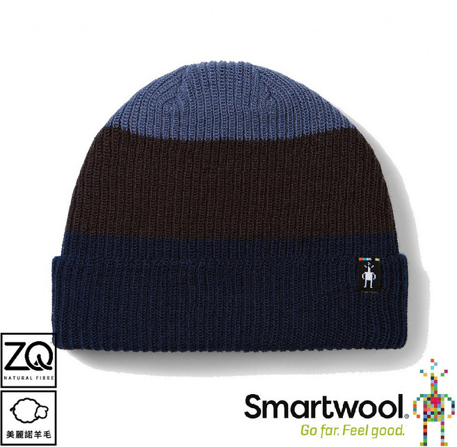 SmartWool Cantar 撞色保暖毛帽《暮藍》 SW011491