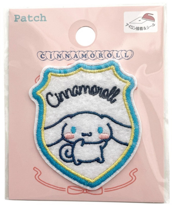 시나모롤 엠블럼 산리오 캐릭터 스티커 와펜 열접착 패치