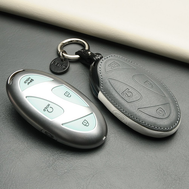 KEINZ 현대 넥쏘 스마트키케이스 Stin 키홀더, 넥쏘-Stin, 5버튼 + 그레이