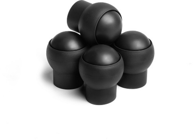 체어서퍼 블랙 코트핏 캠핑 야전침대 풋커버, 21미리, 4개