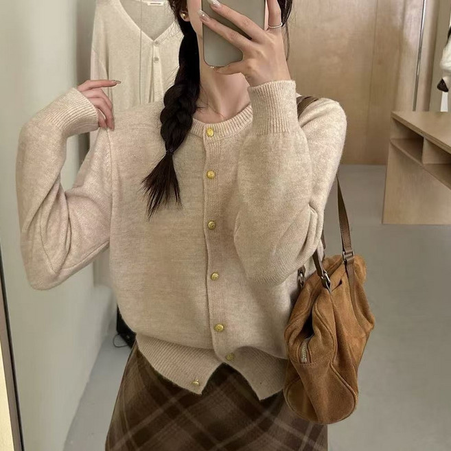 휠렉스 여성 니트 데일리 루즈핏 가디건 JT427