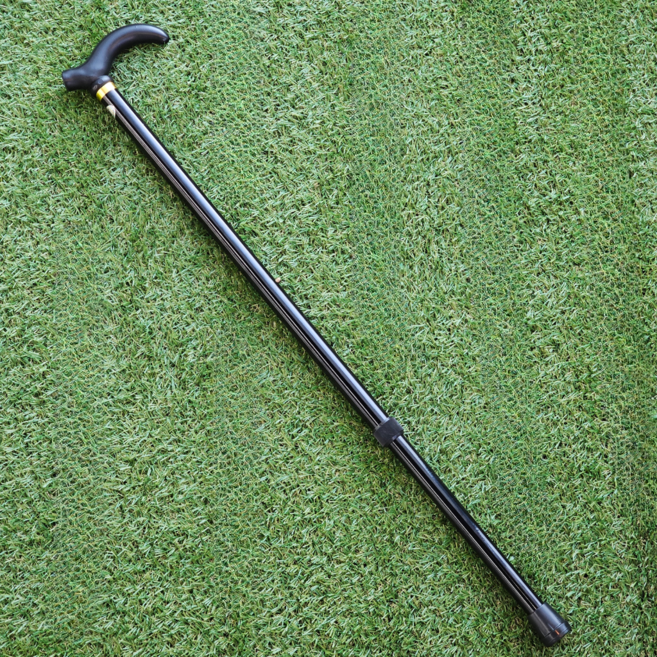 [편안한 보행] 허그핏 조절식 초경량 미끄럼방지 외발 지팡이, 블랙, 1개