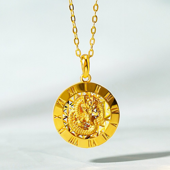 골드앤 순금 24K 써클 드래곤 목걸이 소 3.75g