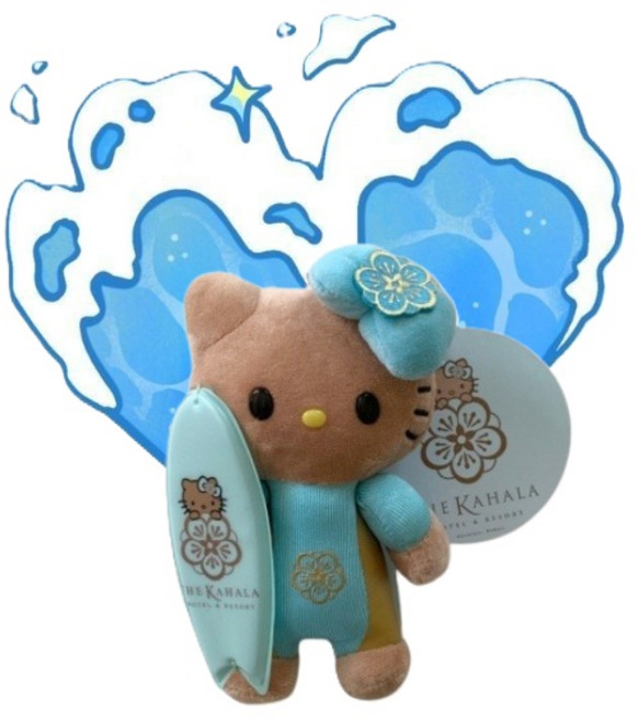 키티 서핑 수영복 가방키링 가방꾸미기 휴가룩 가꾸 백꾸 인형키링