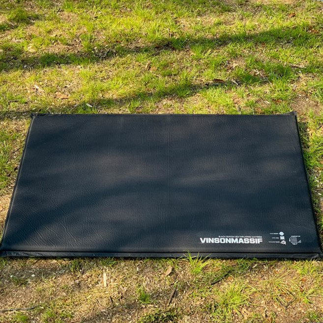 [백화점 정품] 빈슨메시프 초경량 에어 캠핑 매트 자충매트 프리미엄8T 더블 2인 휴대용 블랙, 카키