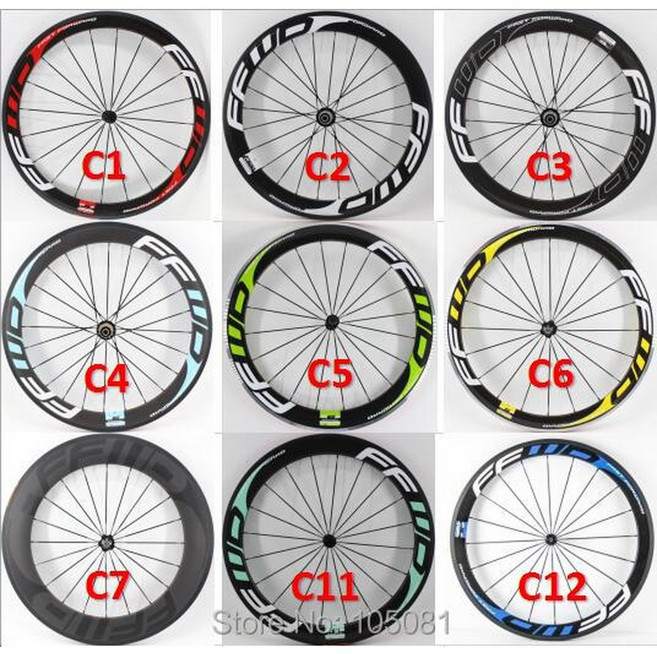 바이크 카본 휠 셋 로드 유광 무광 3K UD 12K 탄소 자전거 튜브리스 림 700C, 1개