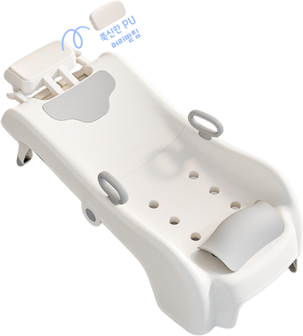 모미베리 어린이 아기 샴푸의자 머리감기의자 접이식, 1개, 그레이
