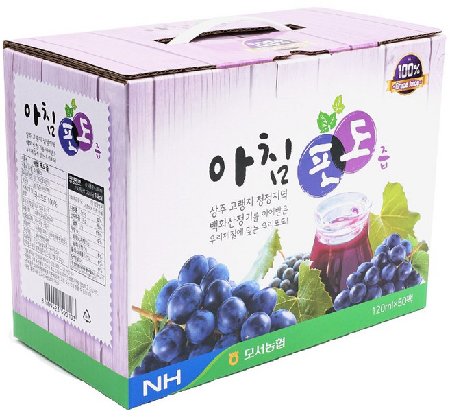 모서농협 아침포도즙 120ml, 1박스