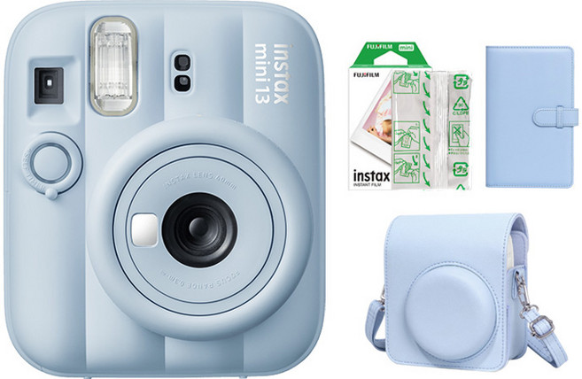 FUJIFILM Instax 相機組, 1套, 藍色+20張底片+專用皮套+108枚底片相本