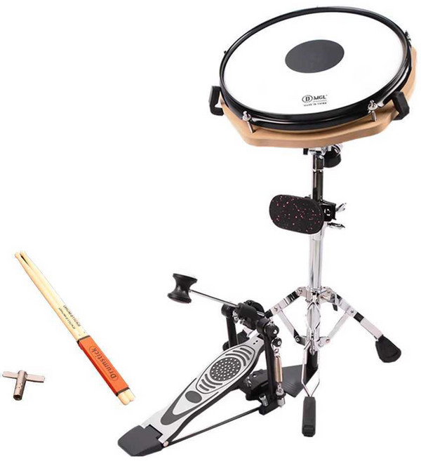 드럼 연습 패드 드럼연습패드 연습용 스틱 페달 밴드, 1개, 연습용 드럼 패드 + 스탠드
