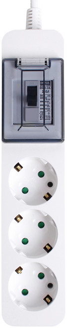 대성 고용량 멀티탭 배선차단 3구 DA-03, 화이트, 2.5m, 1개, 화이트