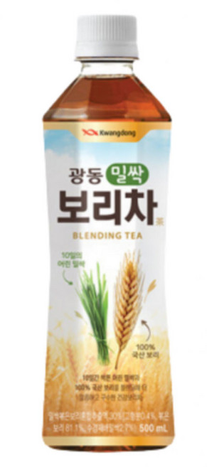 광동 밀싹 보리차 (항산화 해독음료) 500ml X 20개 4박스 (총80개)