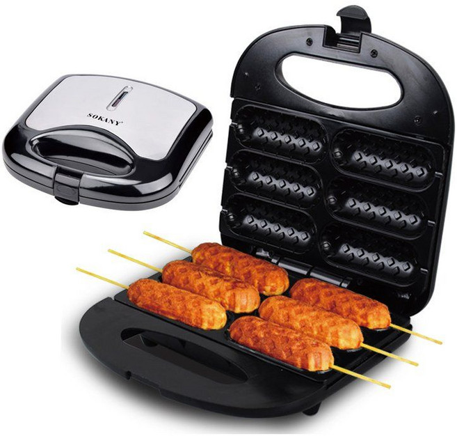 가정용 와플 메이커 와플기 핫도그 샌드위치 파니니 뺑오플 6in1, 핫도그 머신(SK-110)