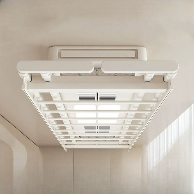 전동 빨래 건조대 베란다 전동빨래건조대 조명, 하중 360.0kg 화이트 방문설치