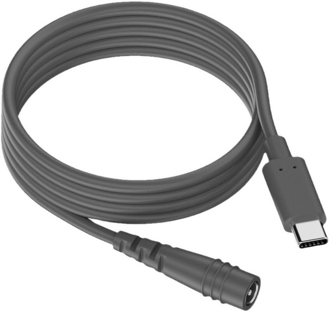 방수 USB C ~ DC5.5x2.1mm 실외 전자 제품 및 LED 조명 노트북 전원 공급 장치 용 전원 케이블, 1개