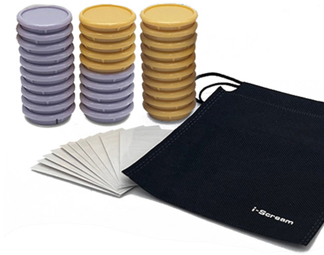 아이스크림몰 이름표 자석(원형 사각 5개입/ 30개입), (원형)30개입 1049599B, 1개