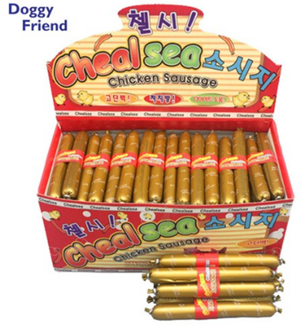 강아지 영양간식 대용량소시지 120P 덕용, 치킨, 120개, 15g