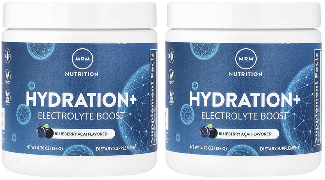 MRM 2개X 하이드레이션+ 전해질 부스터 블루베리 아사이 135g(4.76oz), MRM71054-2, 135g, 2개