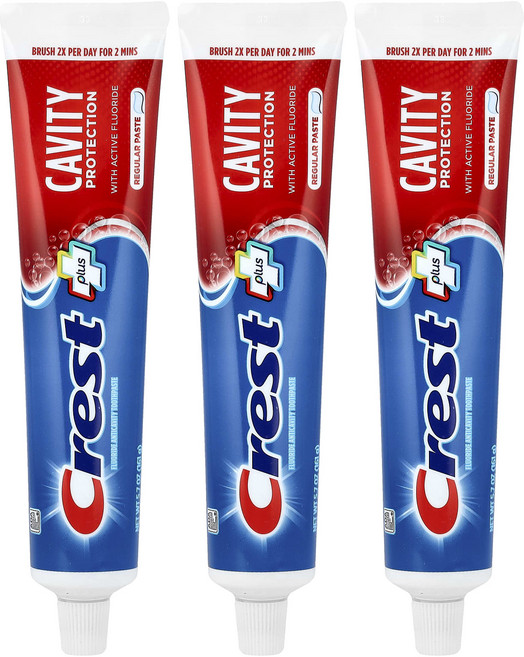 특별한효과 Crest 충치 보호 불소 함유 충치 예방 치약 레귤러 치약 3팩 각 161g(5.7oz) 곧일시품절됩니다