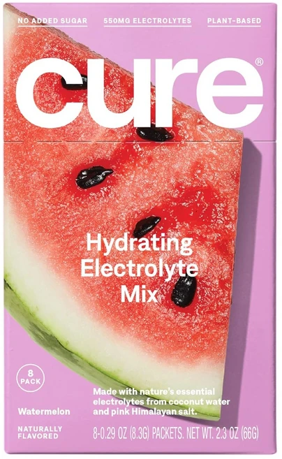 큐어 하이드레이팅 일렉트로라이트 믹스 워터멜론 8개입, 66g - 쿠팡