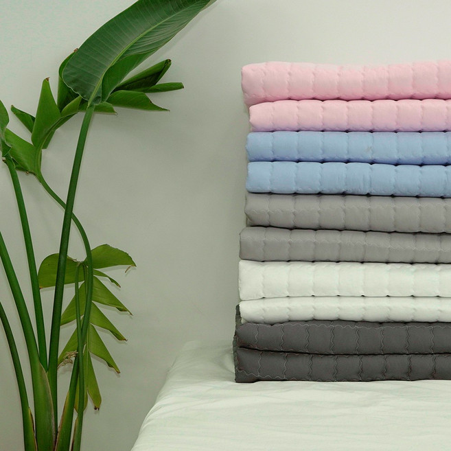 K Q SS 사이즈 고정밴딩형 피치스킨 세미마이크로 사계절 침대패드, 그레이