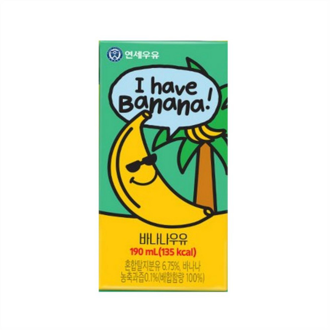 연세우유 바나나 우유, 190ml, 24개