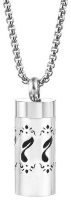 반려동물 유골 목걸이 스테인레스 스틸 아로마 테라피 향수 에센셜 오일 디퓨저 꽃 할로우 펜던트 나선형 오픈 매력 여성 주얼리 신제품, 14) 1Pcs Necklace