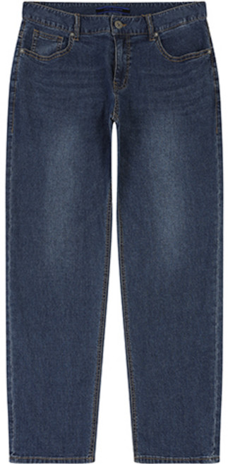 [잠뱅이] 남성 쿨맥스 캣워싱 루즈 테이퍼드 데님 팬츠 다크블루