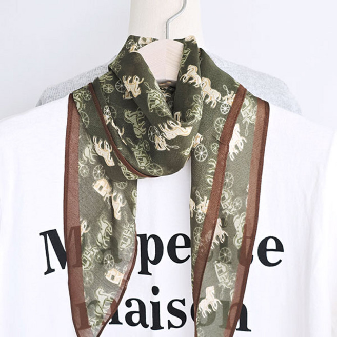 여성 러블리 마름모 스카프 +링세트 시원하고 부드러운 스카프 방도 봄 스카프 오피스룩