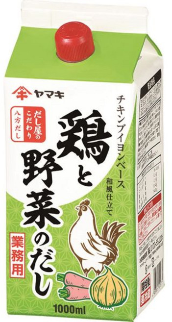 일식 국물 조미료 야마키 N팔방다시 과 야채의 다시 1리터 종이팩, 닭과 야채의 육수 1L, 1L, 1개