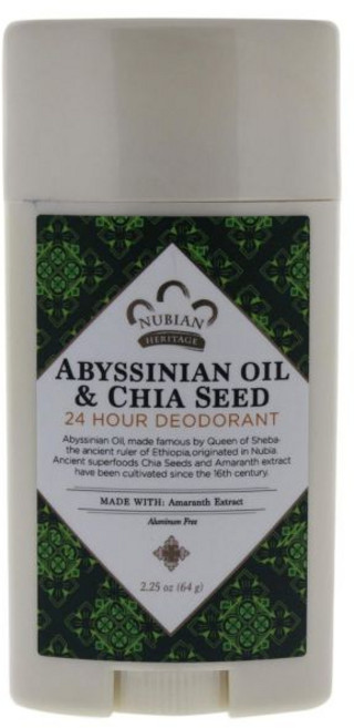 누비아 헤리티지 데오드 아비시니아 & 치아 2.25온스, 64g, 1개