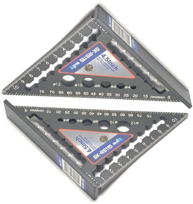 [제이스공구] 스킬업 삼각자 4.5인치, 2개, 블랙